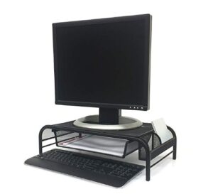 mind readers metal mesh monitor stand