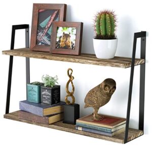 roolee 2 tier floating wall mount-shelves